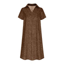 Chic Polo Collar Women's Shirt Dress in Airy Fabric