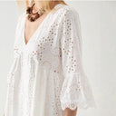 Women's Ruffle Lace Blouse - Chic Style