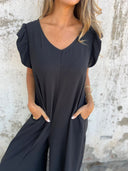 Chic V-Neck Leopard Print Dress for Women