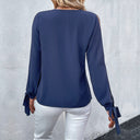 Chic Blouse with Cut-Out Sleeves and Lace Detail for Women