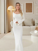 Women's Midi Dress with Ruffle Accents