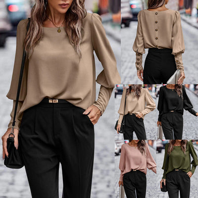 Chic Puff Sleeve Women's Blouse