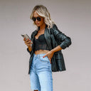 Chic High Waist Wide-Leg Jeans with Trendy Rips