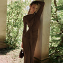 Chic Maxi Dress with Sophisticated Wrap Design