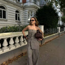 Wide Leg High Waist Women's Trousers
