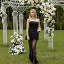 Chic Crop Top & Lace Skirt Ensemble