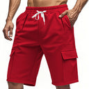 Women's Cargo Shorts with Elastic Waist and Side Pockets