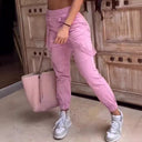 Chic Women's Cargo Pants with Pockets & Belt