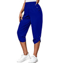 Stylish Women's Culotte Pants with Button Accents