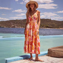 Chic Ruffle Strap Maxi Dress for Women