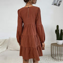 Women's Flowing Midi Dress with Ruffle Details
