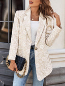 Floral Embroidered Women's Blazer