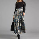 Boho-Inspired Midi Dress with Unique Patterns