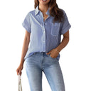 Striped Women's Blouse with Relaxed Fit