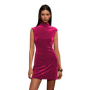 Women's Chic High Collar Mini Dress