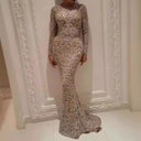Glamorous Wedding Dress with Sequins and Long Sleeves