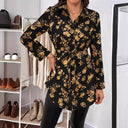 Women's Floral Knot Blouse - Chic Style