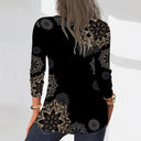 Floral Print Women's Blouse with Zipper