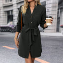 Stylish Women's Shirt Dress with Adjustable Belt