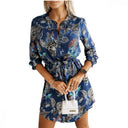 Stylish Women's Utility Shirt Dress - Trendy Prints