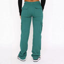 Women's Relaxed Fit Cargo Pants with High Pockets