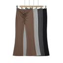Women's Flared Leggings with Adjustable Waist Drawstring