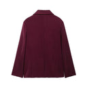 Chic Double-Breasted Women's Blazer Jacket