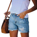 Fashion-Forward High Waist Denim Shorts for Women
