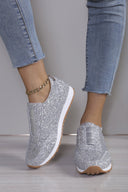 Women's Shimmering Slip-On Sneakers in Sparkly Design