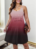 Chic V-Neck Sleeveless Summer Dress in Trendy Gradient