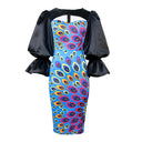 Stylish Women's Bodycon Dress with Unique Cut-Outs & Statement Sleeves