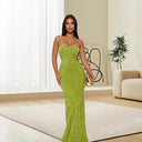 Shimmering Sequin Evening Dress for Women - Figure-Hugging Glam