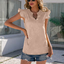 Chic Ruffled Collar V-Neck Blouse for Women