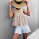 Chic Ruffle Detail Women's Top