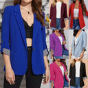 Chic Contrast Detail Women's Blazer Jacket