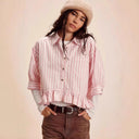 Ruffled Hem Women's Casual Blouse