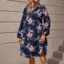 Floral Sleeve Ladies' Blouse Dress