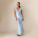 Chic V-Neck Ladies Long Evening Dress for Stunning Occasions