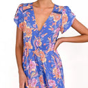Floral Maxi Dress with Deep V-Neck Design