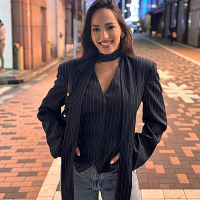 Chic Tied Women's Blazer for Stylish Looks