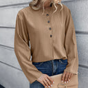 Chic Long Sleeve Button-Detail Blouse for Women