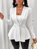Stylish Women's Blazer Jacket with Textured Design