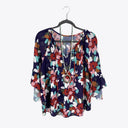 Floral Print Blouse with Ruffled Sleeves for Women