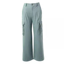 Wide-Leg Women's Cargo Pants with Pockets