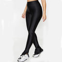 High Waist Women's Leggings with Chic Slit Detail