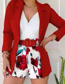 Chic Women's Blazer with Stylish Belt