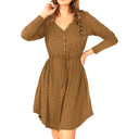 Chic Women's Button-Detail Wrap Dress