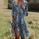 Chic Women's V-Neck Dress with Side Slit