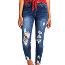 Distressed Women's Skinny Jeans for Everyday Style