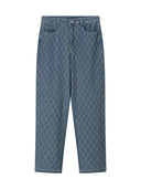 Modern Check High-Waist Women's Jeans